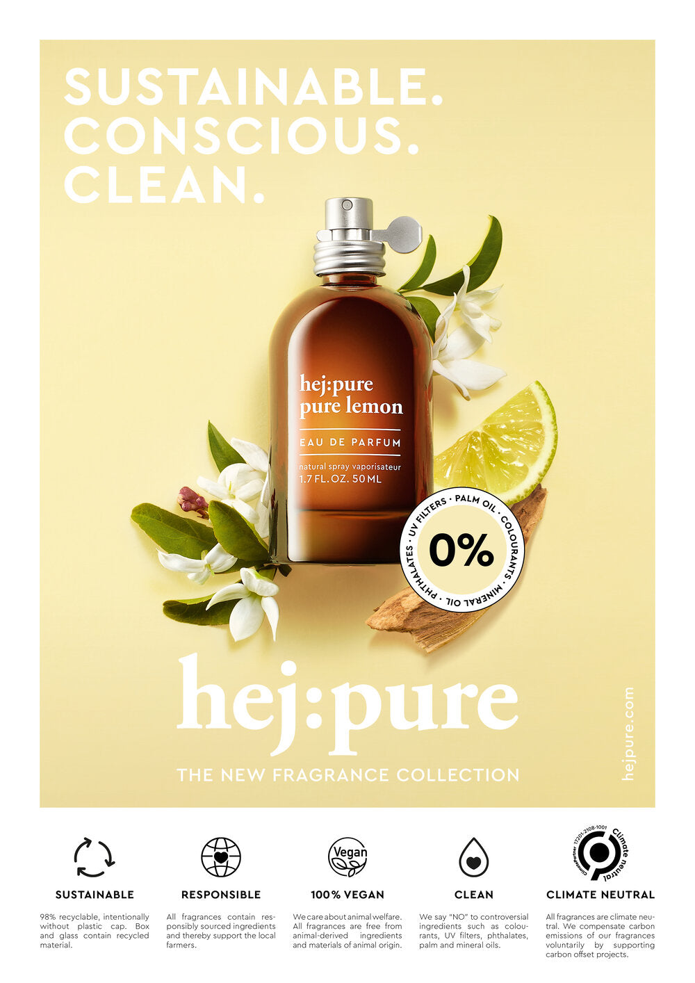 Pure Lemon Eau de Parfum Spray - 50 ml.